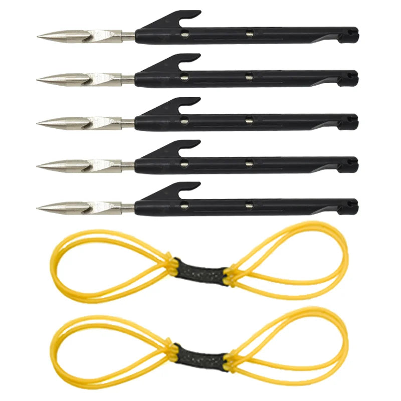 High-Performance Outdoor Hunting Fishing Spear, Professional Shooting Slingshot, Stainless Steel Arrow Fishing Accessories.