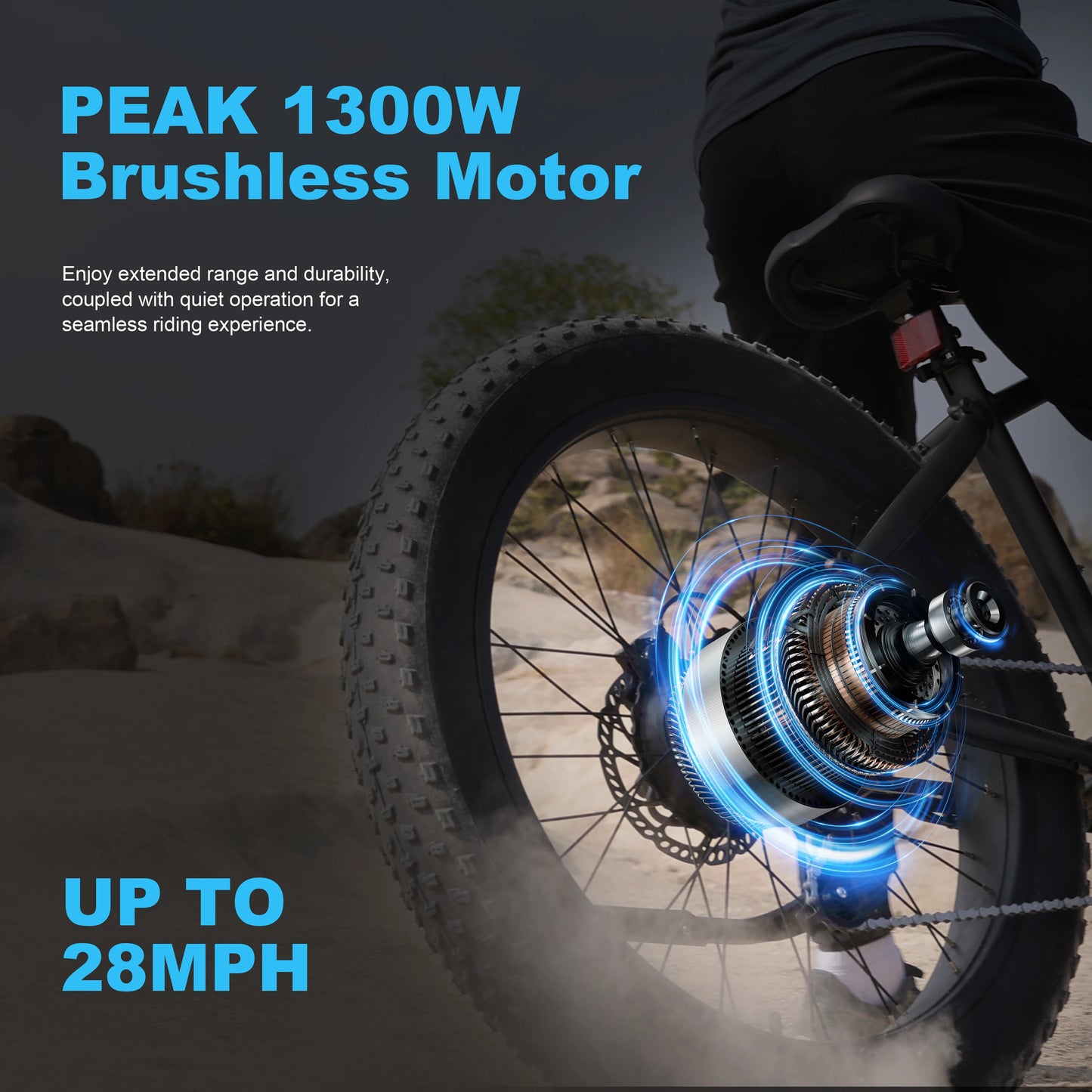 ActBest Ranger Electric Fat Tire Mountain Bike 1300W