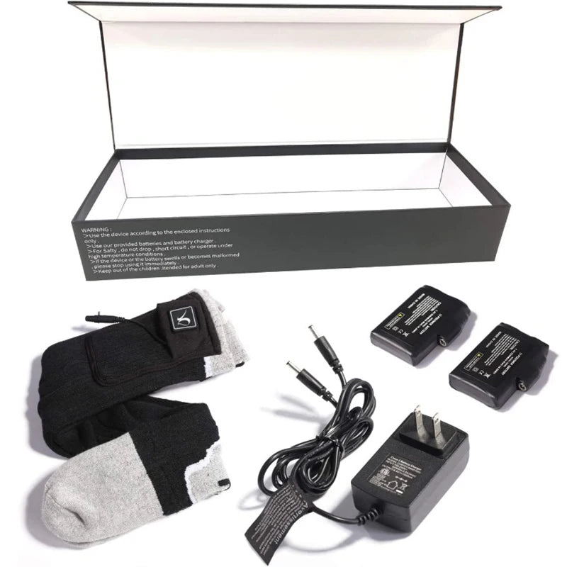 Electric Heated Socks Winter Thermal Socks Battery Heated 3 Levels Temperature Control For Men And Women