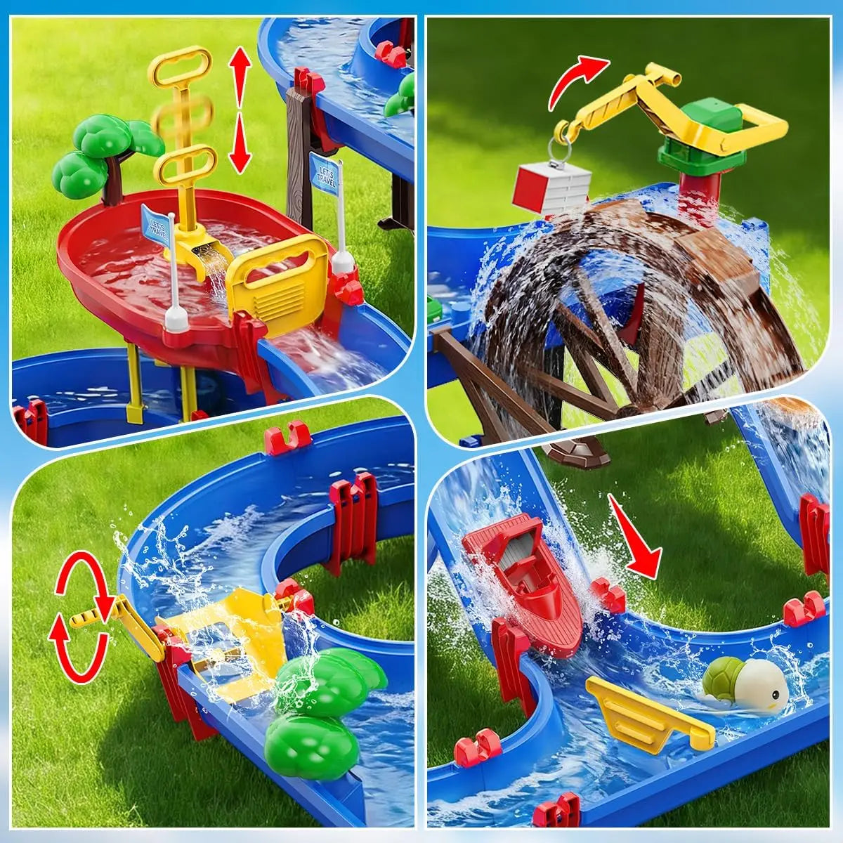 VATOS Outdoor Waterwheel Irrigation Truck Playset for Kidsране