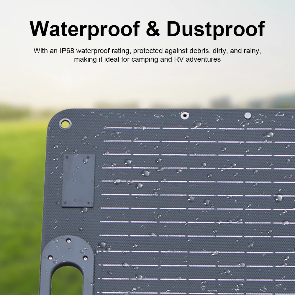 Camping 100W Solar Panel Complete Kit Foldable Portable Generator Battery Energy Built-in MPPT Comtroller System Waterproof