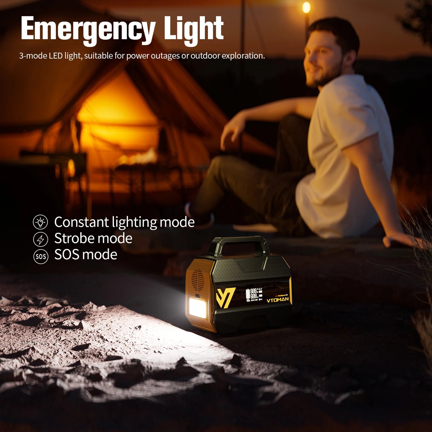 VTOMAN FlashSpeed 300 Portable Power Station For Camping Travel
