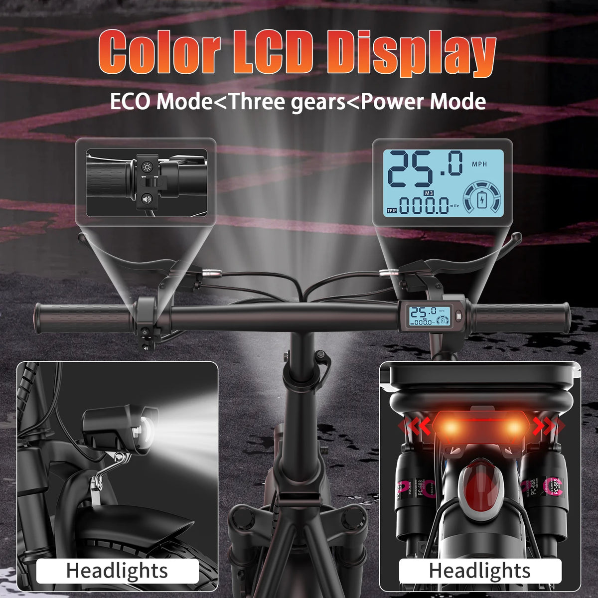 UPlee GQ8 Folding Electric Bike With Fat Tires And Trunk