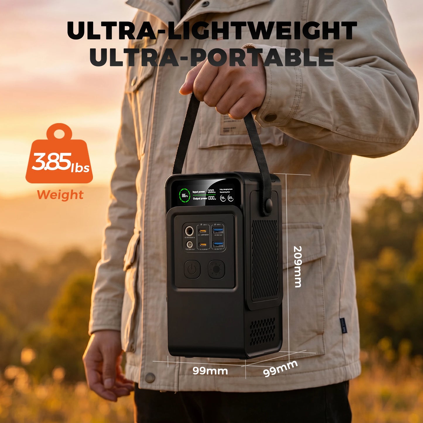CTOLITY 200W Portable Power Station 192Wh Lifepo4 Battery