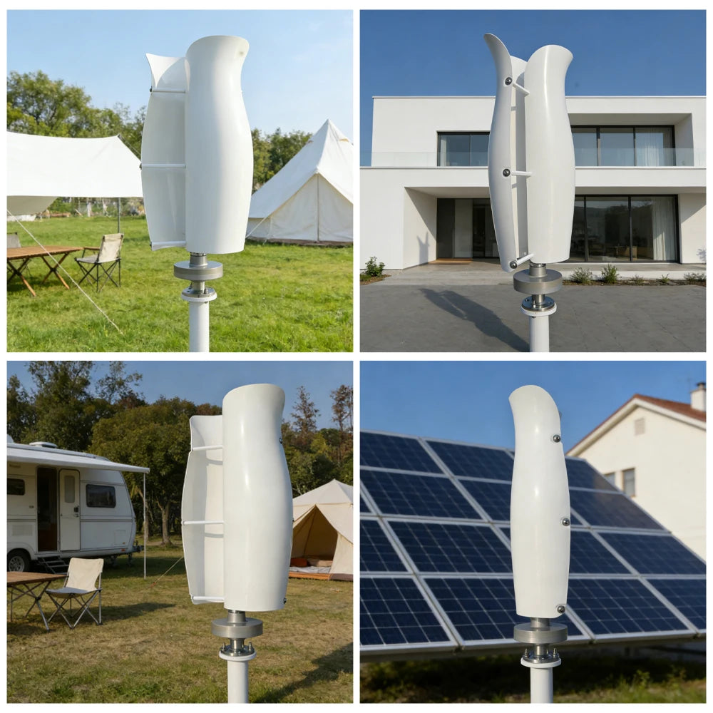 Vertical Wind Turbine 5000W 12V/24V/48V PM Generator Controller