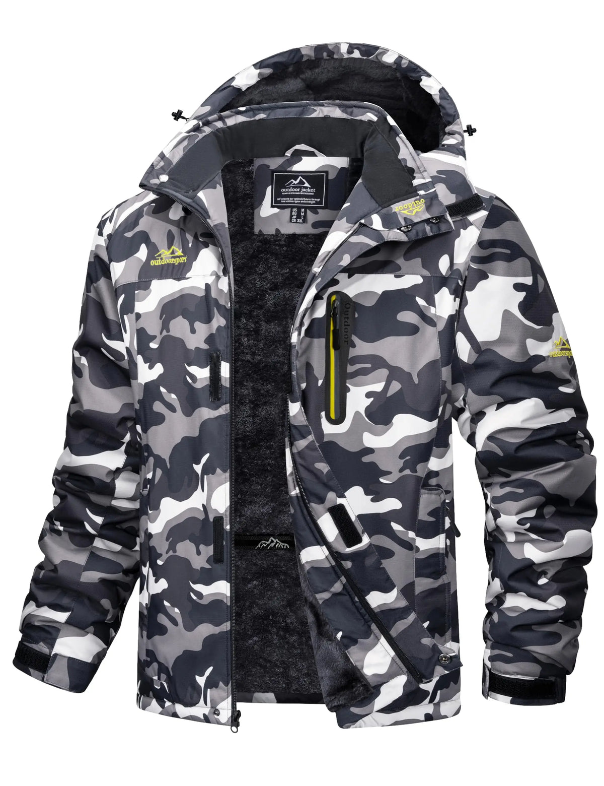 Cavva Mens Waterproof Fleece Lined Winter Parka With Removable Hood