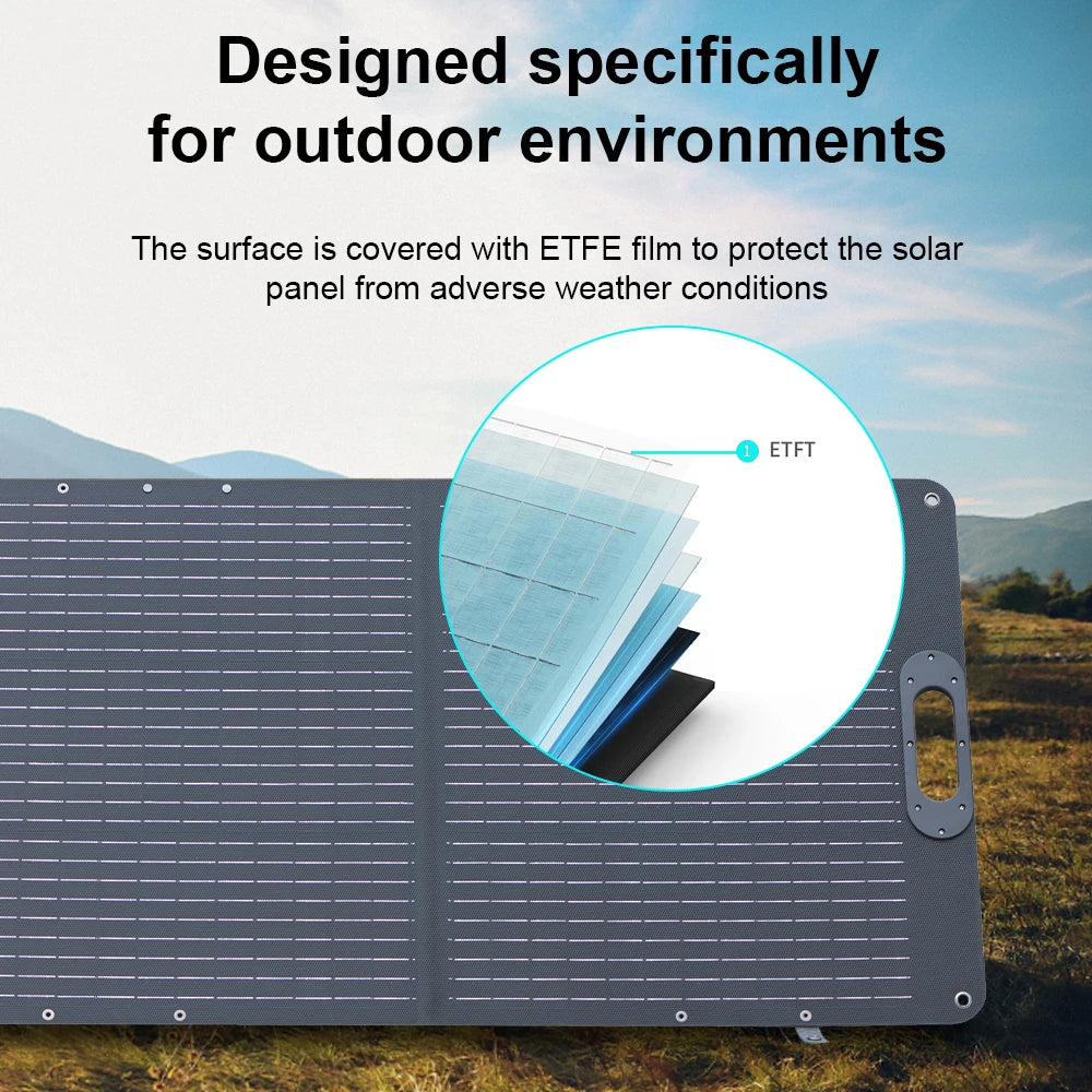 Camping 100W Solar Panel Complete Kit Foldable Portable Generator Battery Energy Built-in MPPT Comtroller System Waterproof