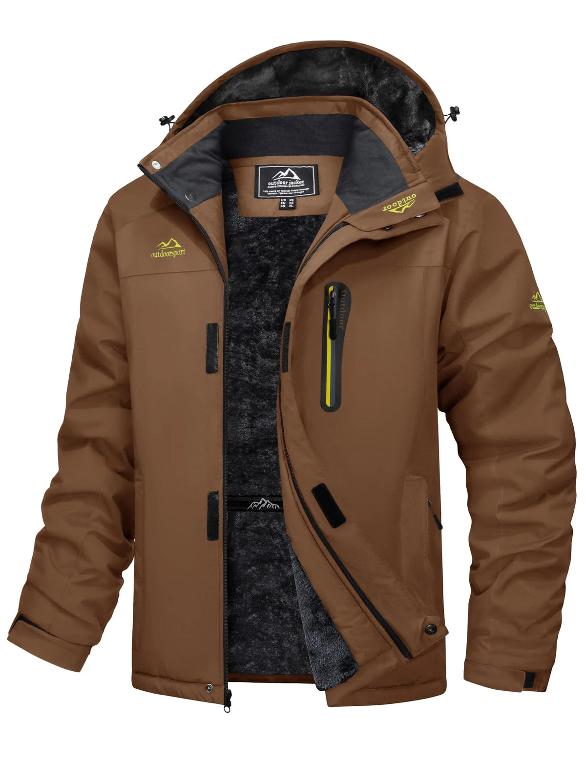Cavva Mens Waterproof Fleece Lined Winter Parka With Removable Hood