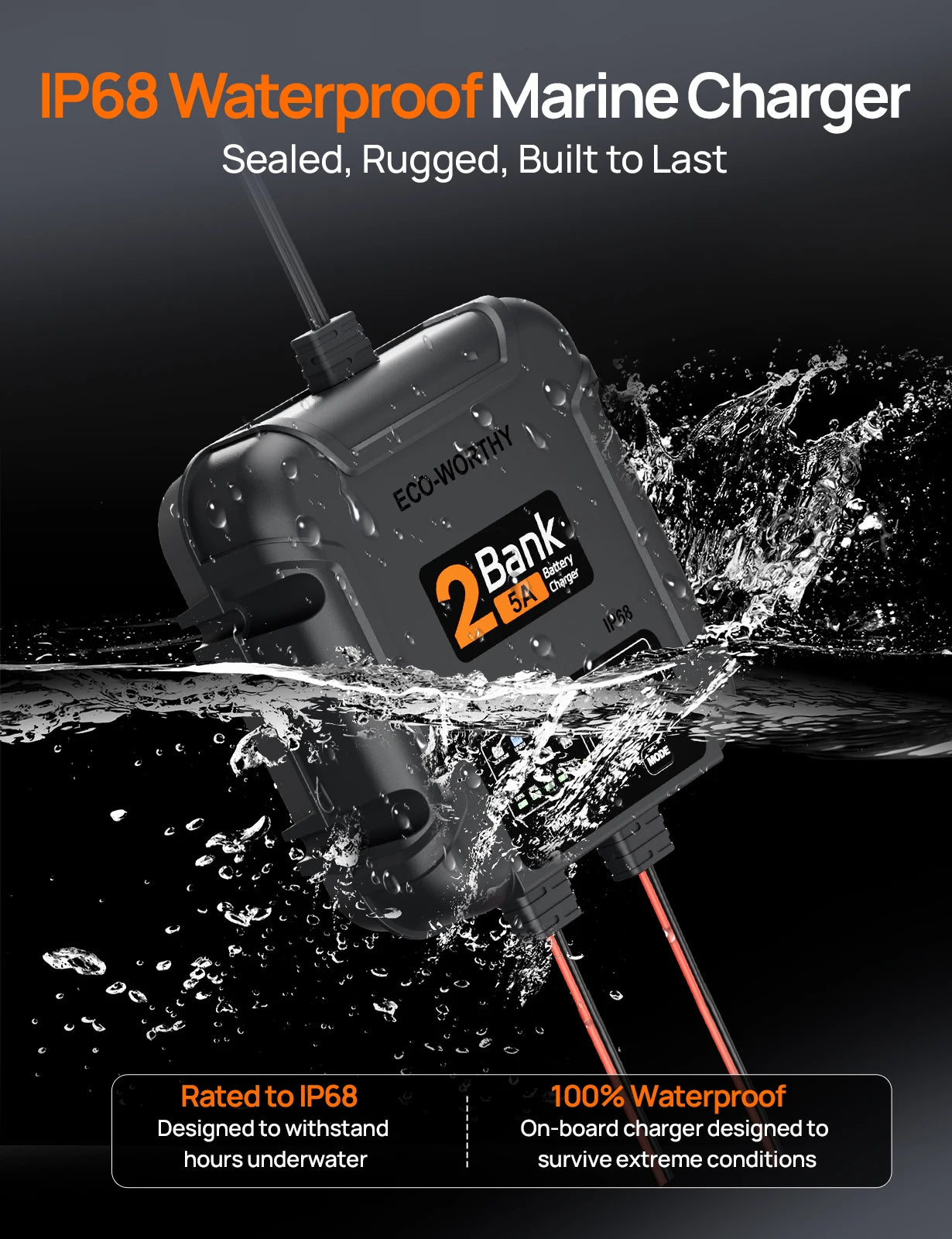 Eco Worthy Dual Bank Marine Battery Charger 12V 10A