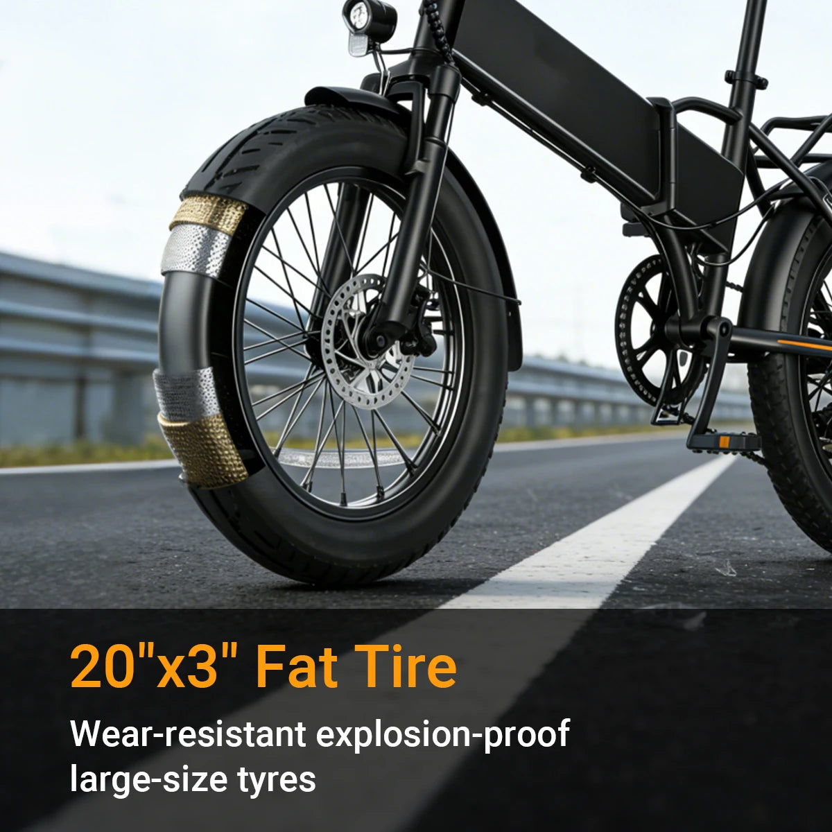 【1 Year Warranty】DYU A20 Electric Bike 28MPH Speed 20*3.0 Tire 48V10.4AH Battery Foldable 1200W Peak Motor Urban Commuter Ebike