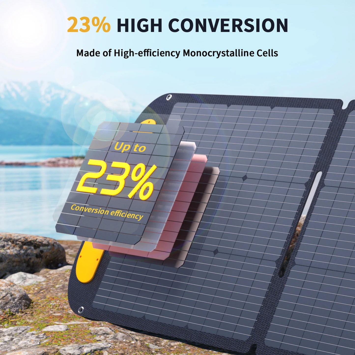 VTOMAN VS200 Portable Solar Panel 200W 19V Outdoor Rechargeable Solar Generator, High Efficience Complete for Home Camping