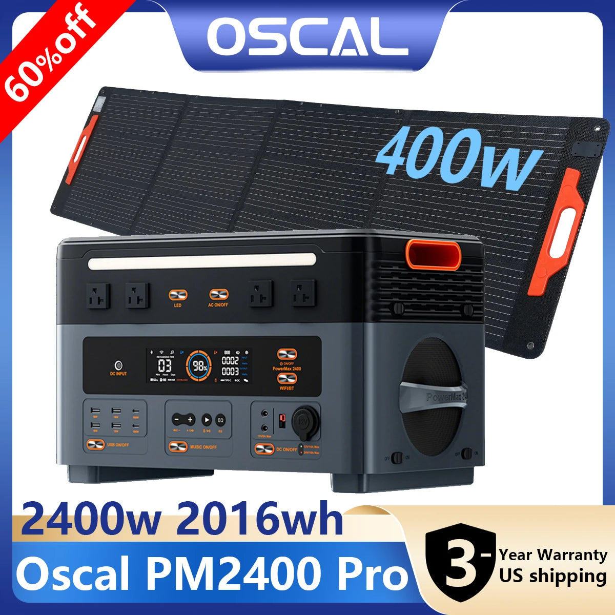 OUKITEL OSCAL LiFePO4 Portable Power Station With UPS Backup