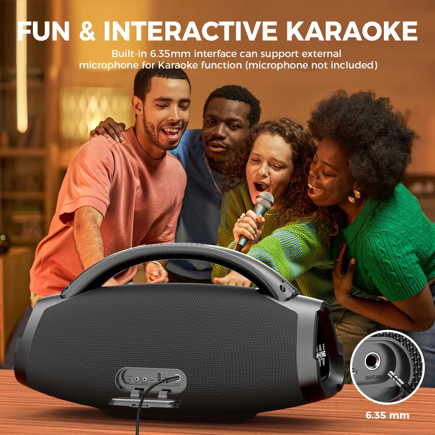 W-King X20 Portable Bluetooth Speaker IPX7 Waterproof Wireless Boombox