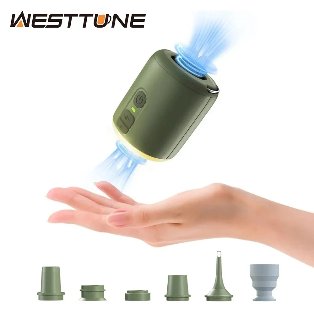 Tiny Air Pump With Camping Lantern Magnetic Design For Mattress