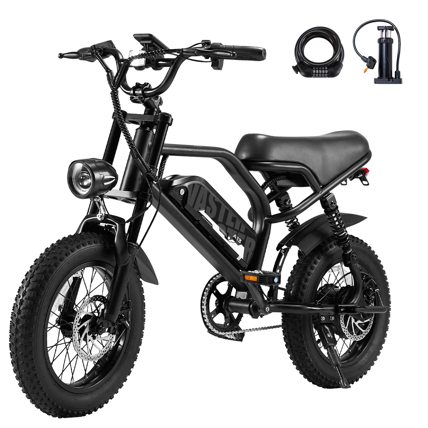 AVDLEU Mountain Electric Bike Fat Tire Ebike With Front Fork Suspension