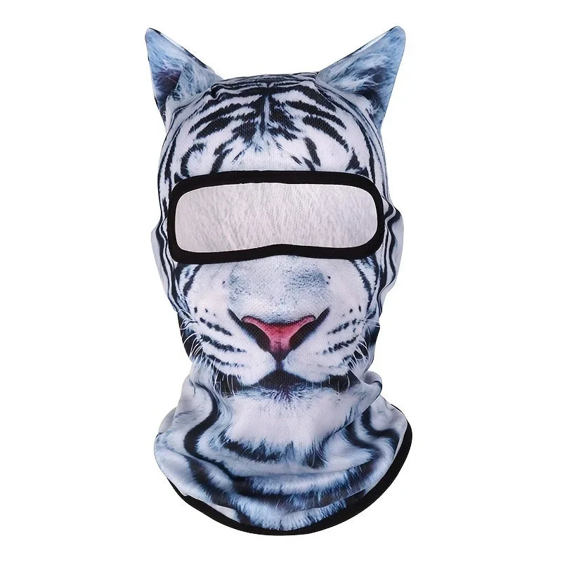 3D Cat Ski BalaclavaAnimal Face Covering Full Face Hood Masque Cute AnimalBalaclava Motorcycle Motocross Ski Snowboard Hat