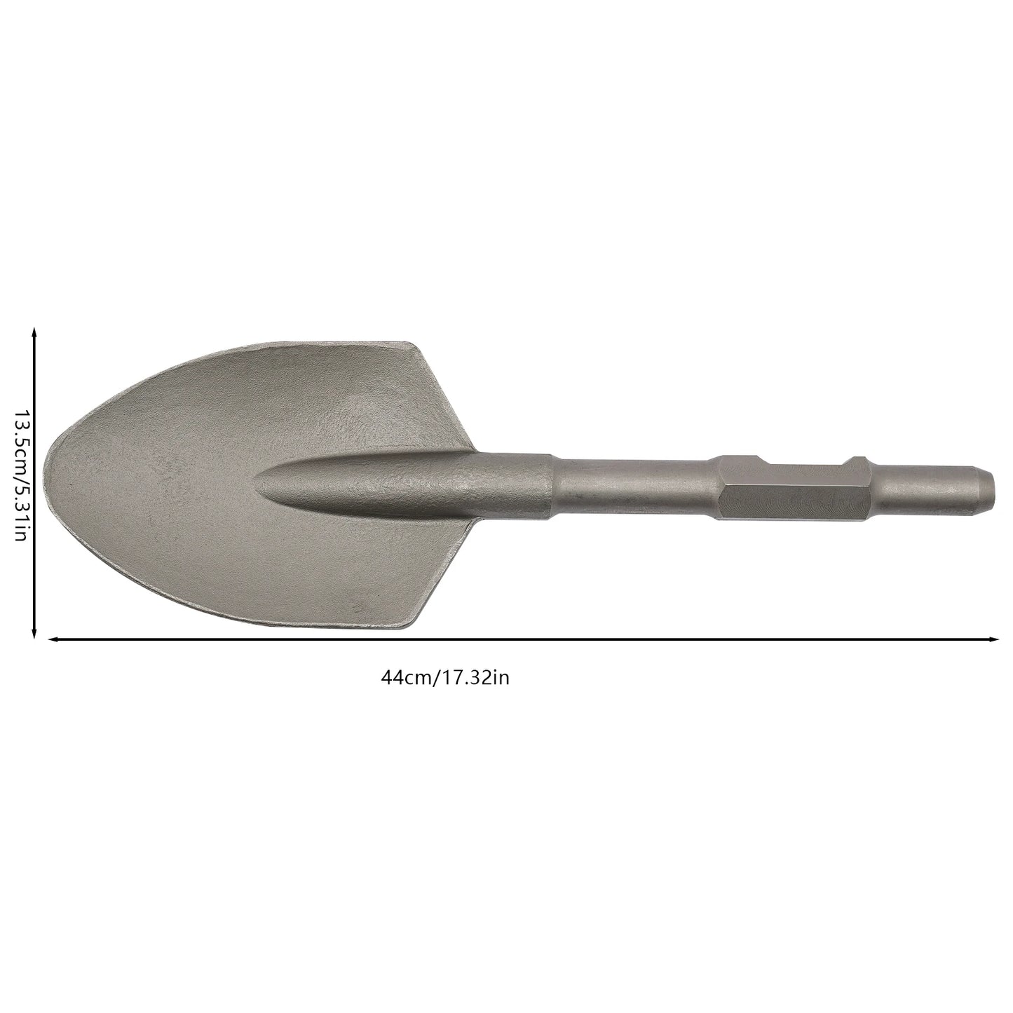 Shovel Chisel 40Cr Steel, Clay Spade 17.3x5.3in for Electric Hammer, Excavation Trenching Tool with Storage Box