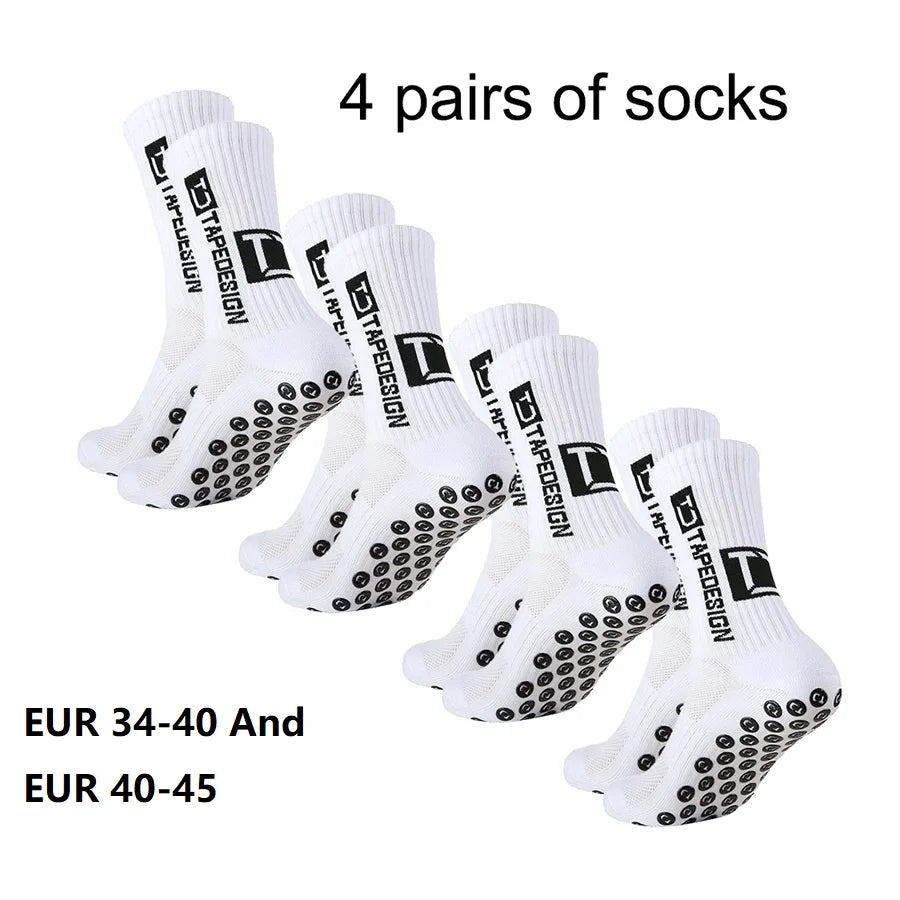 4 pairs of new TC mid tube glued football socks for sports training and competition, non slip and breathable socks 2030