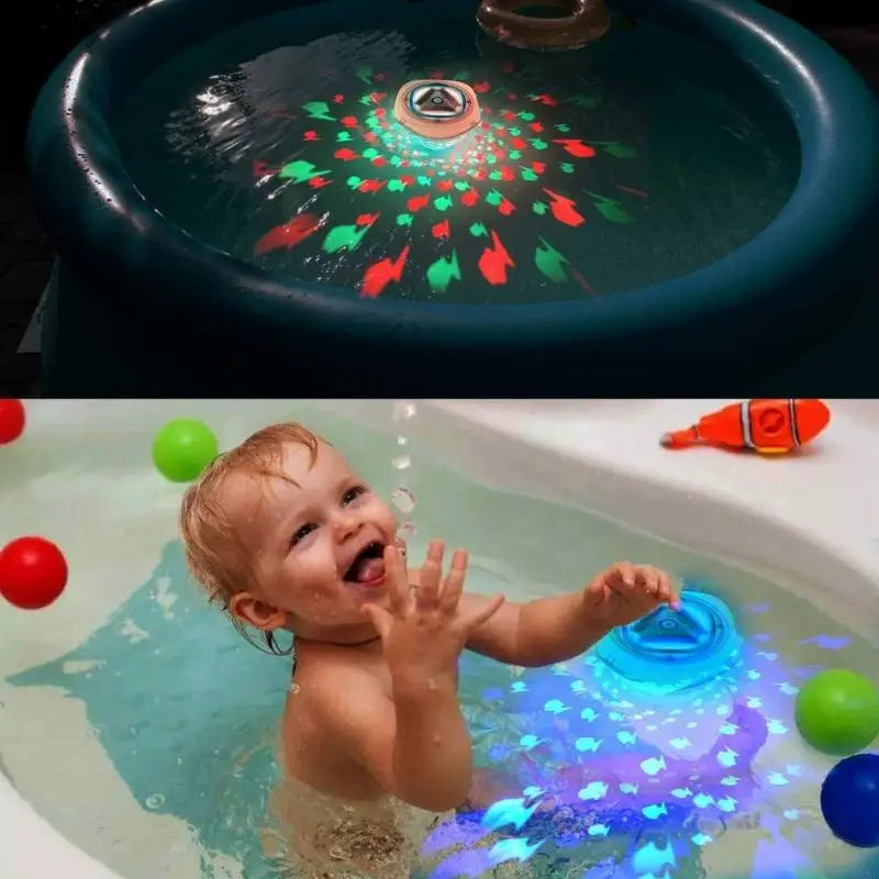 Color Changing LED Pool Light For Bath Tub Having 7 Effects Waterproof Fish Design 4XBB