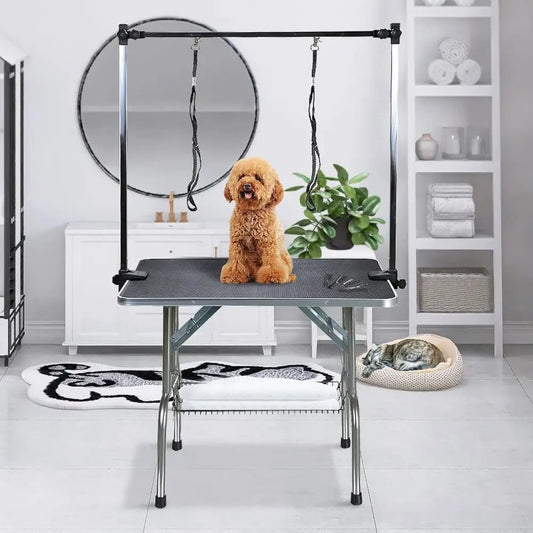 42 Inch Proional Adjustable Pet Grooming Table Heavy Duty with Arm Noose & Mesh Tray or Dog Cat Shower Table Maximum acity Up to