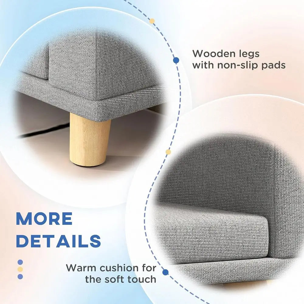 Luxury Washable Pet Sofa With Wooden Legs For Large Dogs