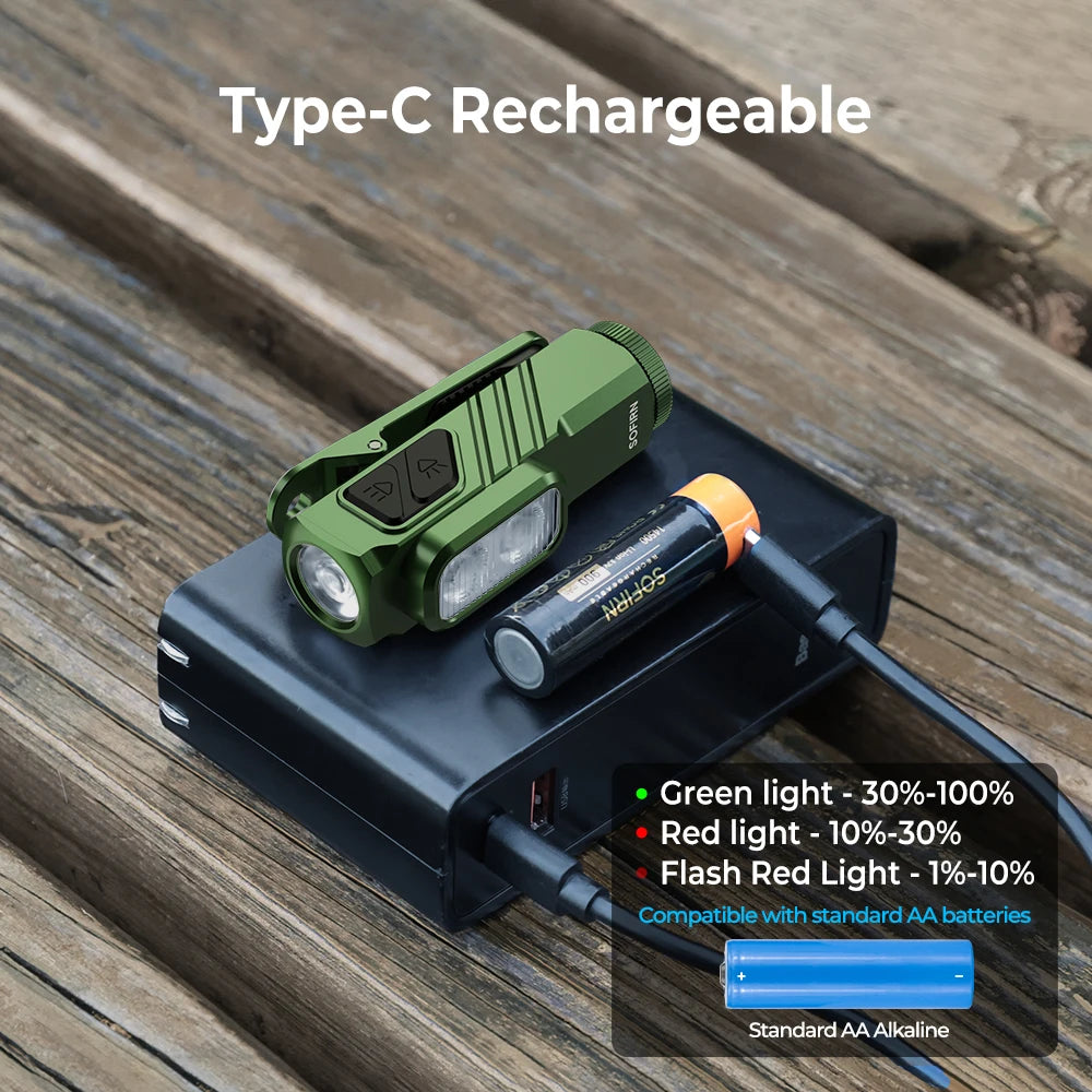 Sofirn St10 Rechargeable Edc Flashlight 1000lm Waterproof