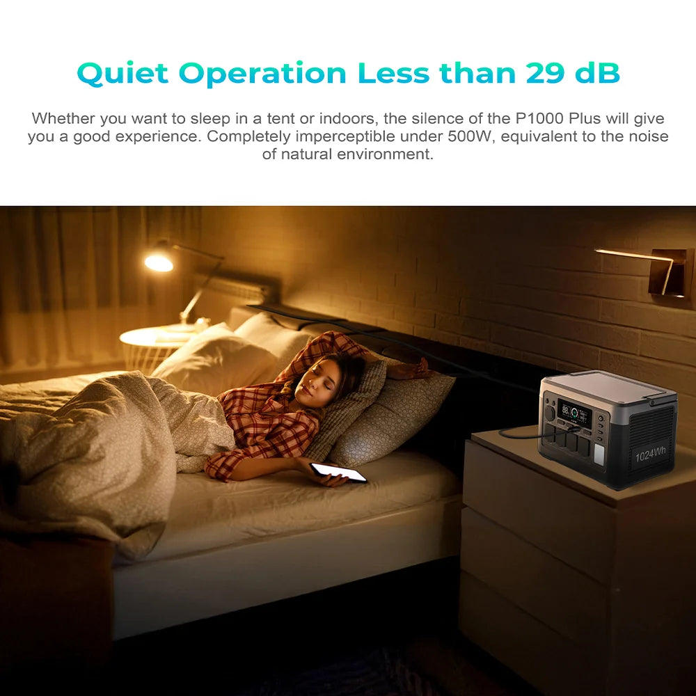 Ouikitel P1000 Plus Portable Power Station With Lifepo4 Battery