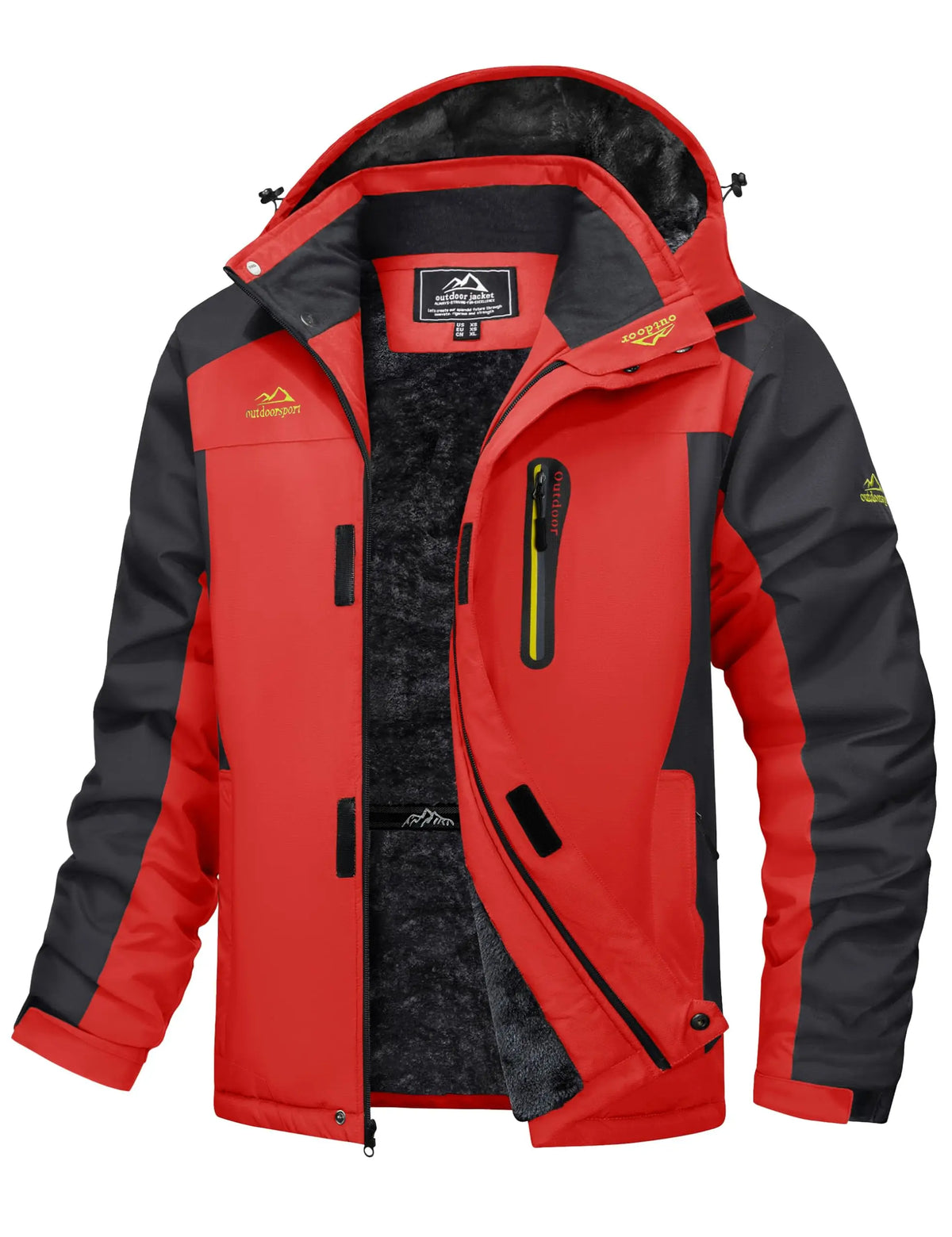 Cavva Mens Waterproof Fleece Lined Winter Parka With Removable Hood