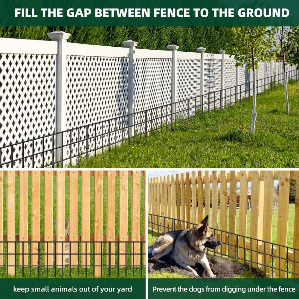 No Dig Garden Fence Kit 42.5ft 30 Panels Dog Rabbit Barrier