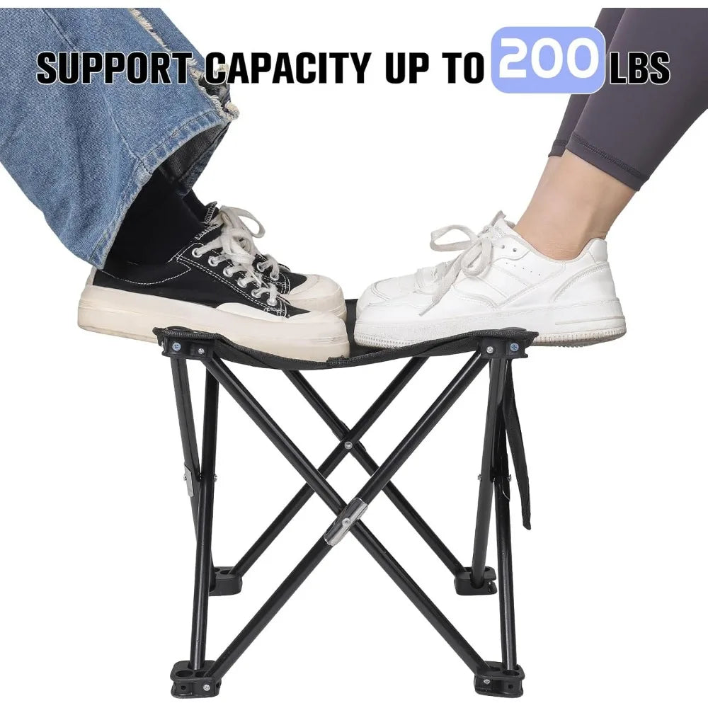 2 Pack Foldable Camping Stool Portable Outdoor Chair for Fishing BBQ Hiking Garden Travel with Carry Bag