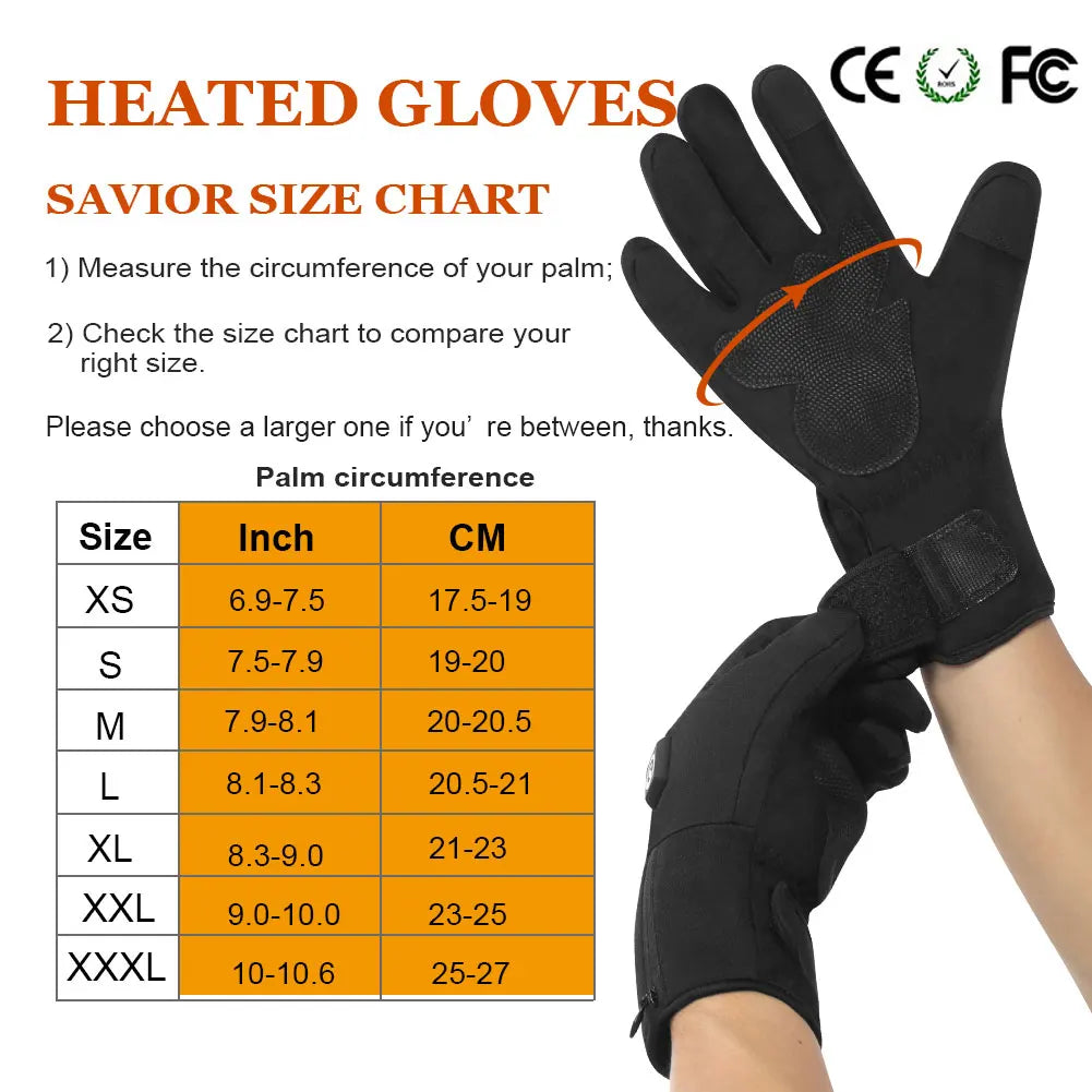Savior Heat Waterproof Rechargeable Heated Thermal Gloves