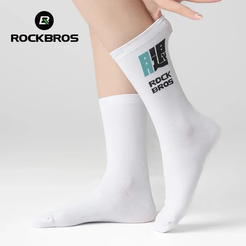 ROCKBROS Socks Men Women High Elasticity Breathable Running Cycling Socks Outdoor Climbing Hiking High Quality Socks 4 pair