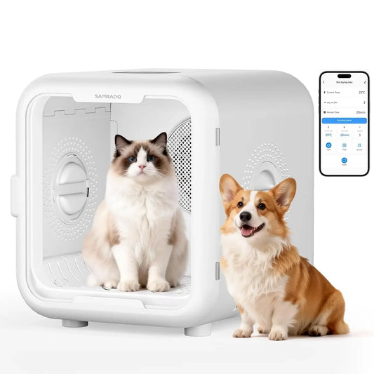 Automatic Pet Dryer Box for Cats & Small Dogs, 68L Dog Cat Dryer for Pet Grooming, Quiet 40dB Hands-Free Drying,, Customized