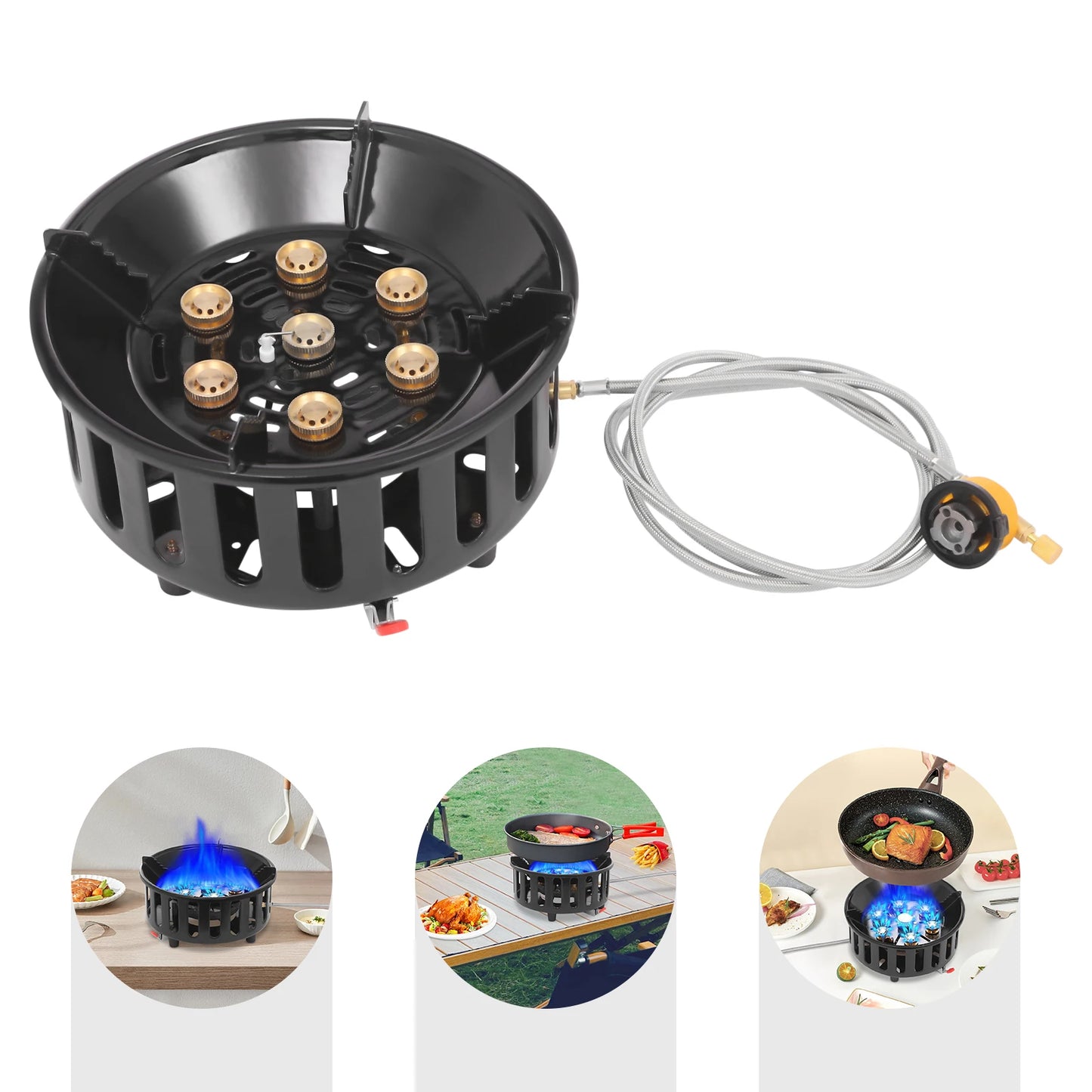 Portable 21000W Butane Camping Stove With Adapters