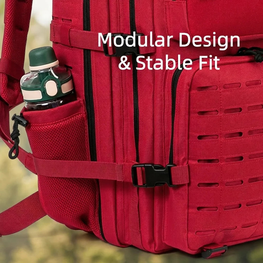 45L Large Capacity Hunting Backpack For Men With MOLLE Webbing System Dual Cup Holders Outdoor Survival Hiking Camping Rucksack For Wilderness Trip Travel Daily Work Commute Outdoor Camping Activities Gear Storage Backpack