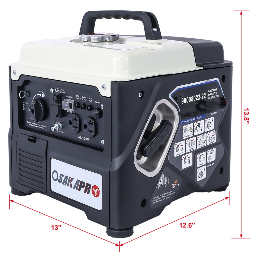 Portable Inverter Generator,1200W ultra-quiet gas engine, EPA Compliant, Eco-Mode Feature, Ultra Lightweight for Backup Home Use & Camping Solar Power Bank