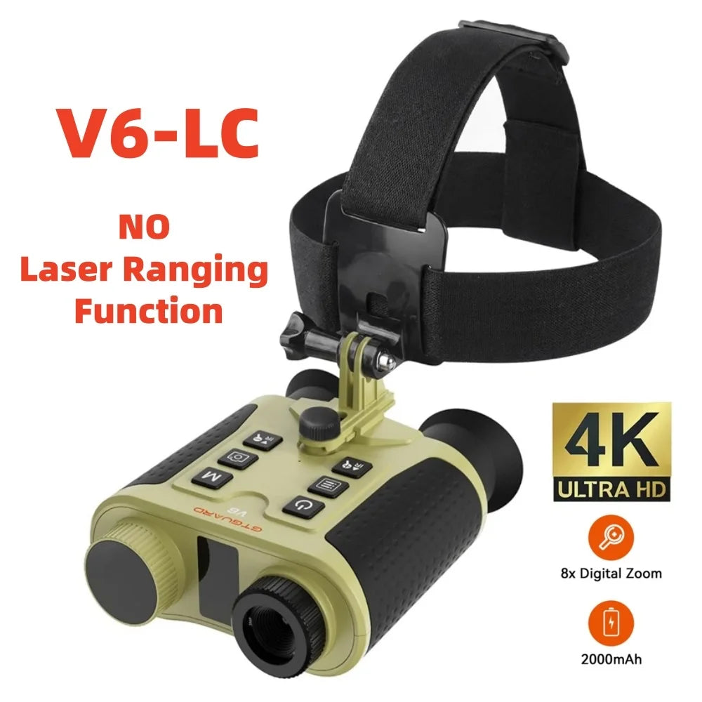 GTMEDIA V6 PRO Infrared 4K Night Vision Binoculars Goggles 8X Digital Zoom 300M Full Darkness Photo&Video Telescope for Hunting