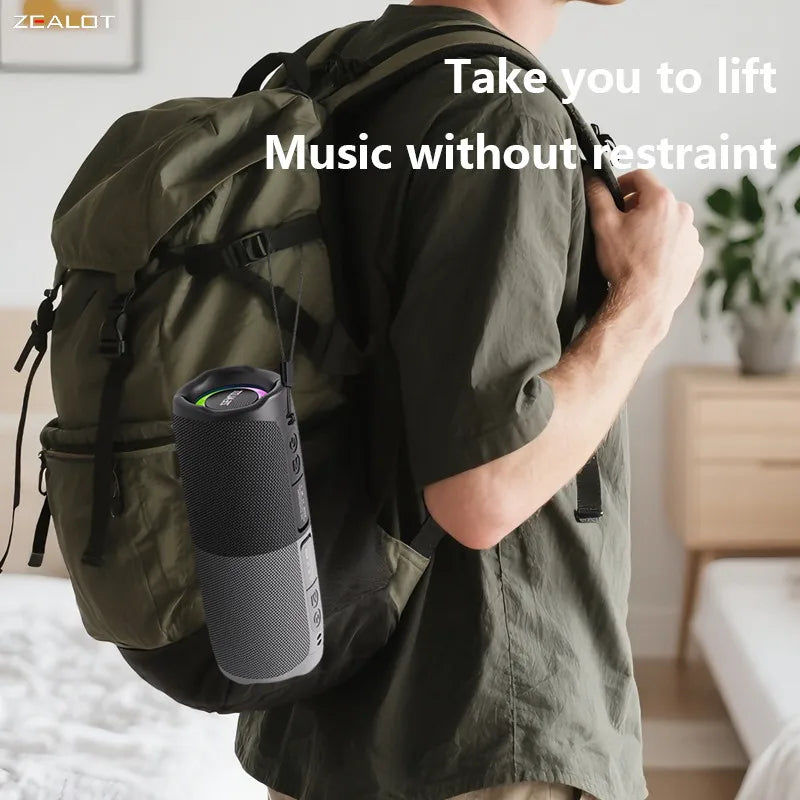 Zealot M5 Portable Magnetic Bluetooth Speaker With Stereo Audio