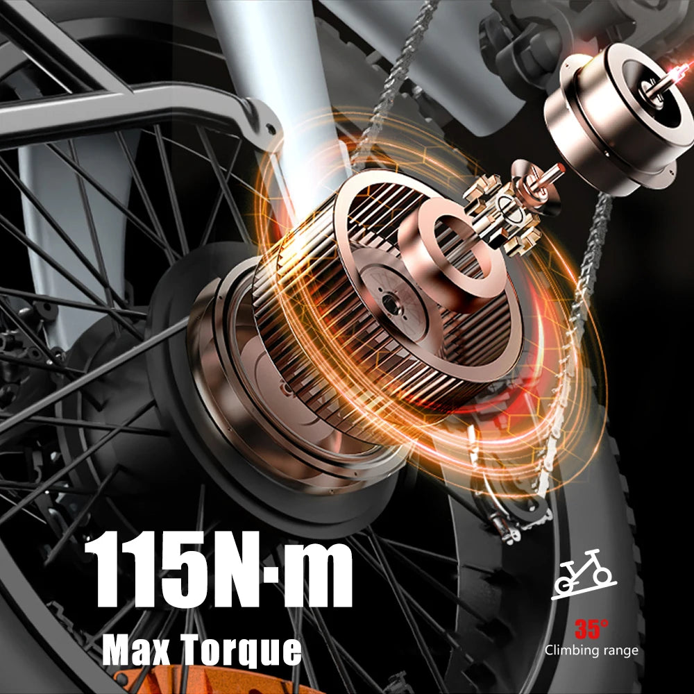 HX Q3 E Bike Electric Bike 48V 20AH Adult E Bike 20Inch Tire Off-Road Fatbike City Electric Bicycle Mountain E Bikes