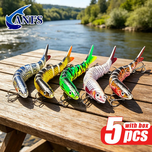 ANFS Jointed Sinking Swimbait Fishing Lures Realistic Artificial Bait Set