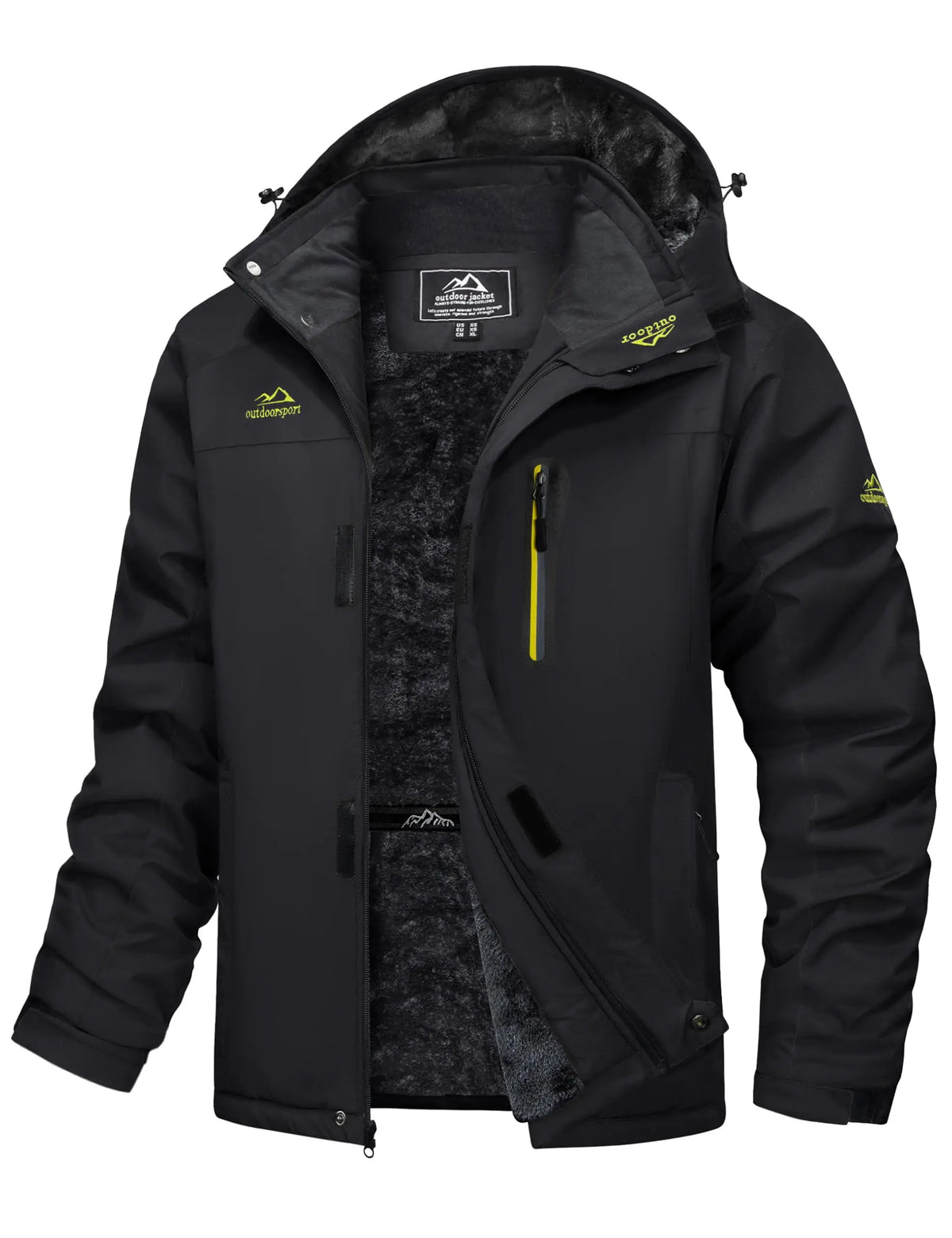 Cavva Mens Waterproof Fleece Lined Winter Parka With Removable Hood