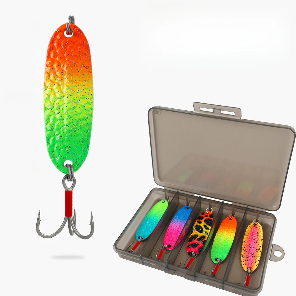 Classic Willow Blade Metal Spinner Bait Set For Trout Fishing