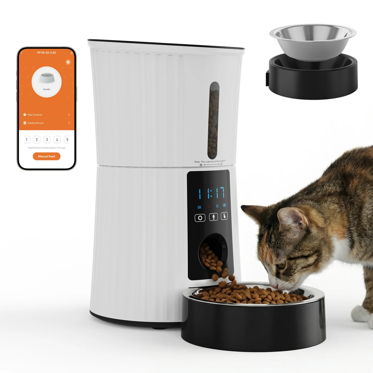 JHK Automatic WiFi Cat Feeder With App Control And Timer