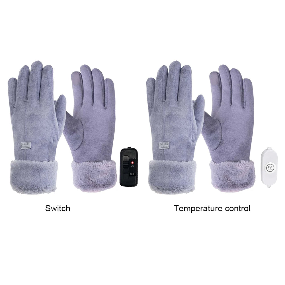APWIKOGERCN Electric Warm Gloves Three Gear Thermal Cycling Touch Screen