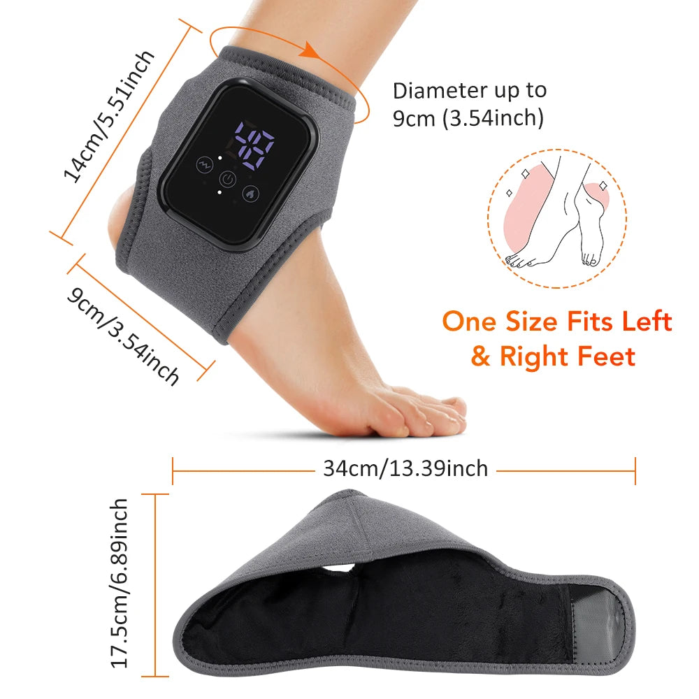 Heated Ankle Brace, Hot Compress Ankle Support Wrap for Sprain Relief, Joint Protection Foot Brace