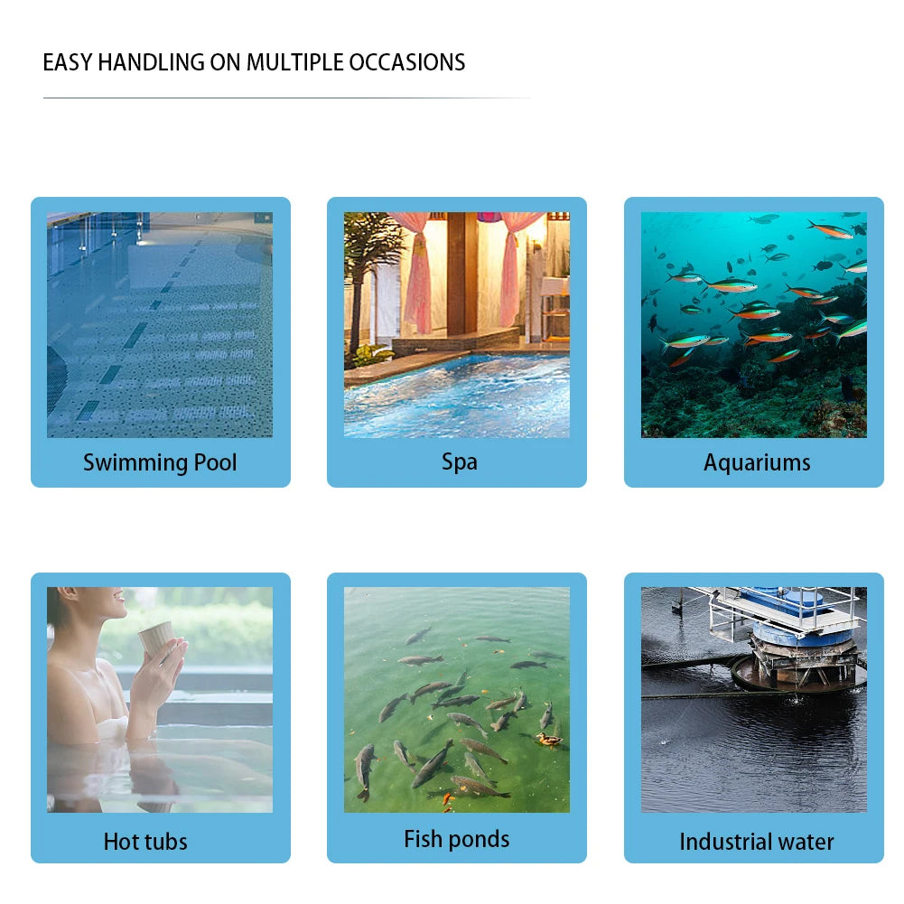50/100PCS 3/5/6/7 in 1 Water Quality Test Paper Swimming Pool PH Test Strips Multipurpose Aquarium Test Strips for Fish Tank