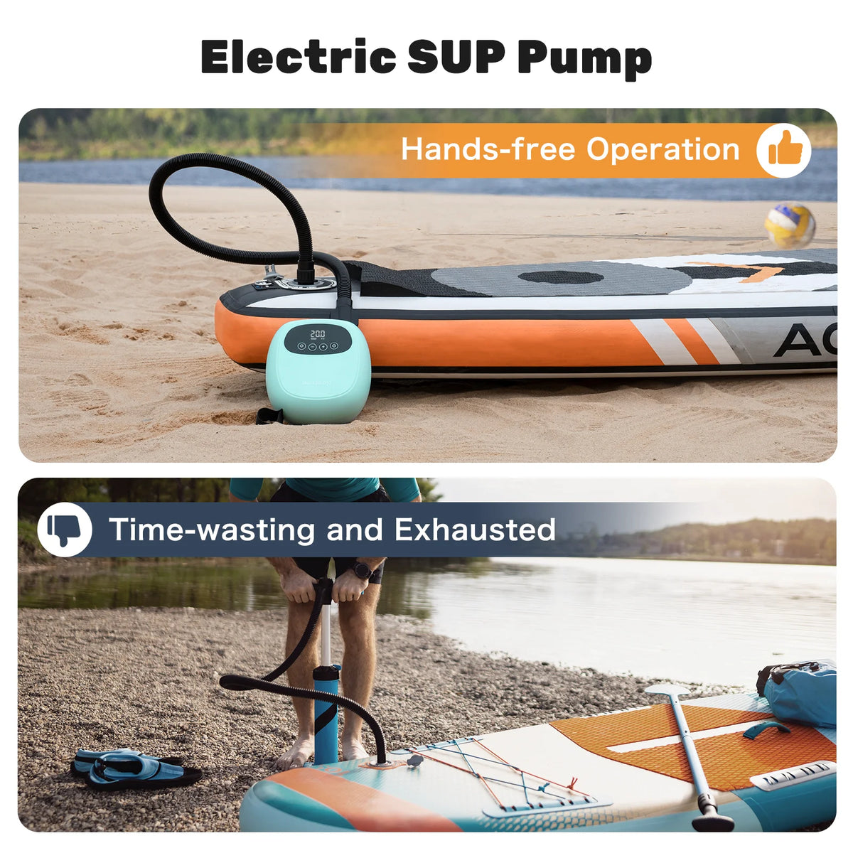 Dwndpump Electric SUP Pump With Inflation And Deflation Function