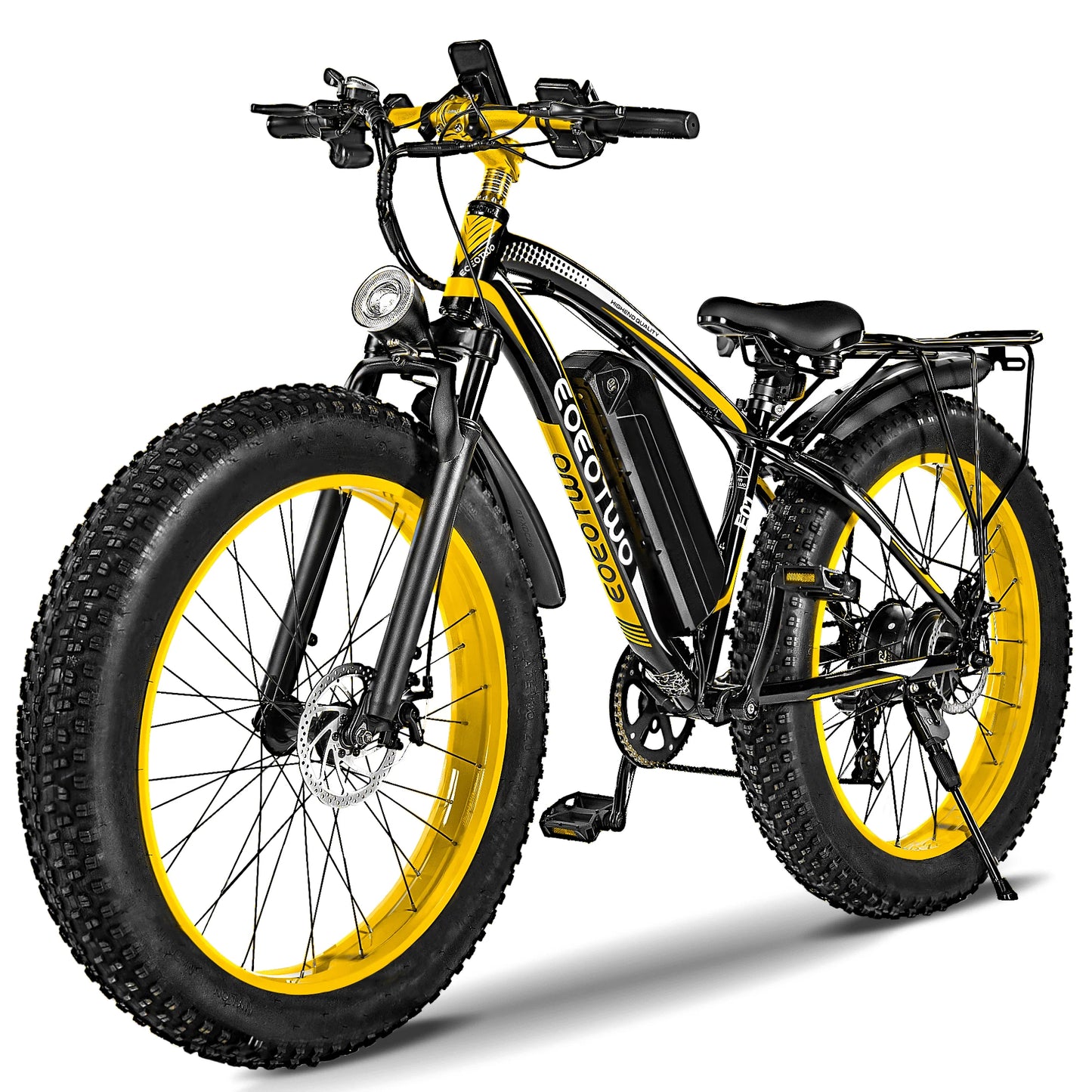 EOEOTWO E01 26" Fat Tire Electric Bike for Adults, 1000W Motor 1500W Peak, 48V 15Ah Battery, 34 MPH Max Speed, Up to 60 Miles Long Range