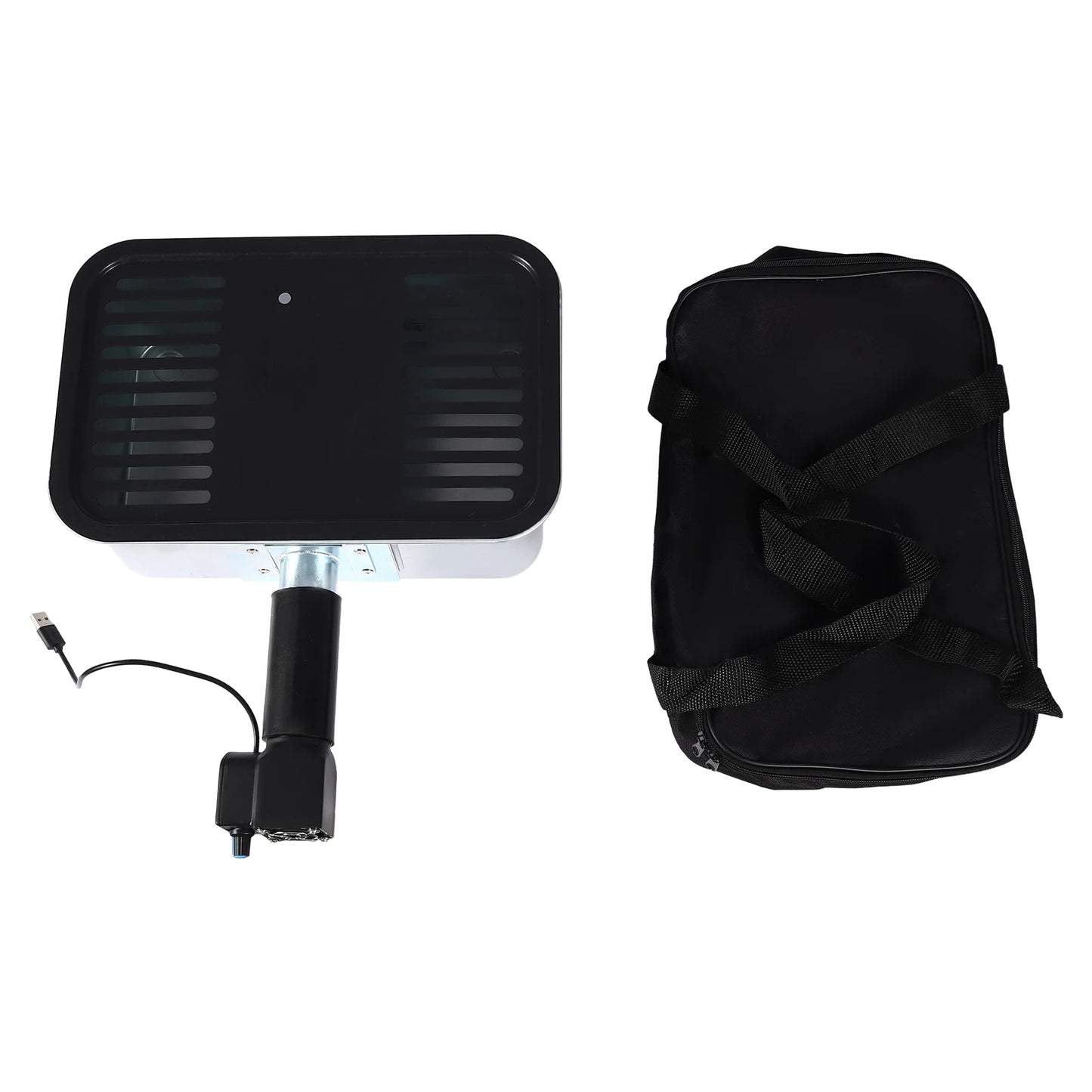 Portable Camping Grill With USB Fan Control And Ash Tray
