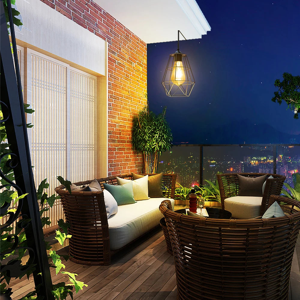Intelamp Waterproof Solar Pendant Lights For Indoor And Outdoor